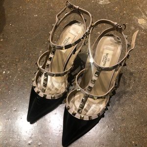 VALENTINO rock stud caged pump 100 mm